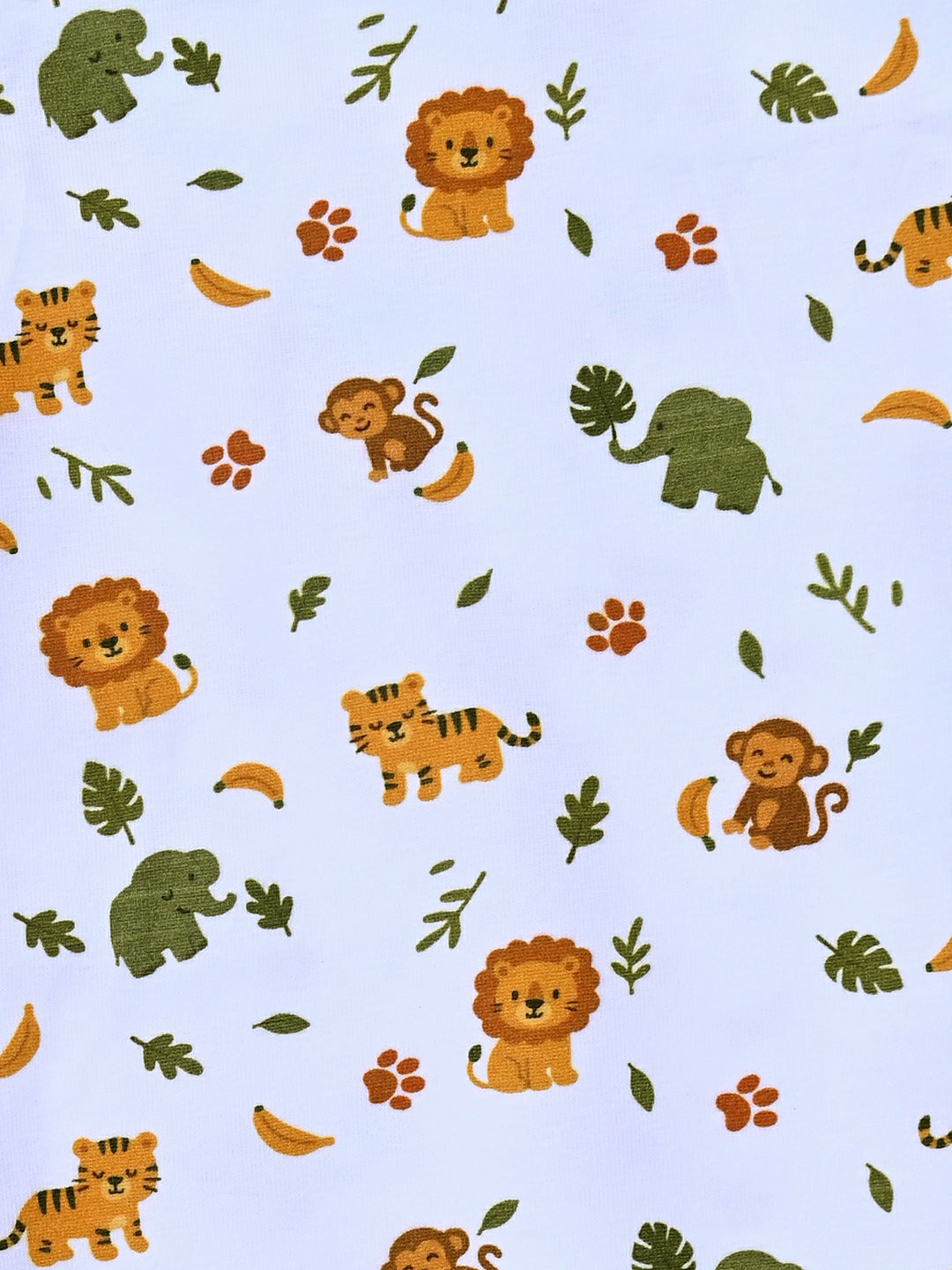 YAKSHI 220 GSM Kids Legging | Milky White Animals Printed Soft Cotton Stretch Pants for Girls | Comfortable Everyday Wear