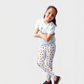 YAKSHI 220 GSM Kids Legging | Milky White Animals Printed Soft Cotton Stretch Pants for Girls | Comfortable Everyday Wear