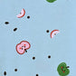 YAKSHI 220 GSM Kids Legging | Pastel Blue Apple Printed Soft Cotton Stretch Pants for Girls | Comfortable