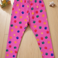 YAKSHI Girls Cotton Legging 220 GSM | Cute Baby Hand Print, Persian Pink Soft | Stretchy Everyday Wear Pants
