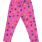 YAKSHI Girls Cotton Legging 220 GSM | Cute Baby Hand Print, Persian Pink Soft | Stretchy Everyday Wear Pants