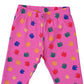 YAKSHI Girls Cotton Legging 220 GSM | Cute Baby Hand Print, Persian Pink Soft | Stretchy Everyday Wear Pants