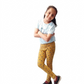 YAKSHI 220 GSM Cotton Kids Legging | Bees Printed Mustard Yellow Stretch Pants for Girls, Casual | Daily Use