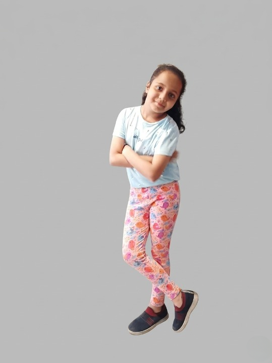 YAKSHI Girls Cotton Legging 220 GSM | Cute Birds Print, Light Pink Soft | Stretchy Everyday Wear Pants