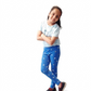 YAKSHI Premium Kids Legging | Azure Blue Birds Print, Soft 220 GSM Cotton Comfortable Stretch Wear for Girls