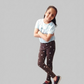 YAKSHI 220 GSM Pure Cotton Kids Legging | Bunny Printed Coffee Brown Stretch Pants for Girls, Casual | Everyday Use