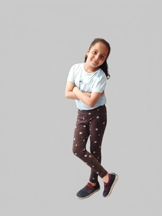 YAKSHI 220 GSM Pure Cotton Kids Legging | Bunny Printed Coffee Brown Stretch Pants for Girls, Casual | Everyday Use