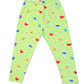 YAKSHI Volt Green Butterflies Printed Kids Legging | Premium 220 GSM Pure Cotton Stretchable Bottom Wear for Girls