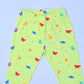 YAKSHI Volt Green Butterflies Printed Kids Legging | Premium 220 GSM Pure Cotton Stretchable Bottom Wear for Girls