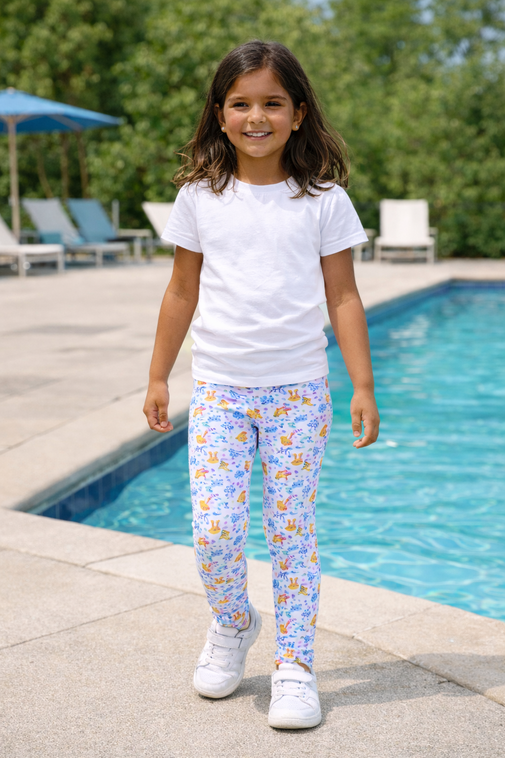 YAKSHI Heavy 220 GSM Pure Cotton Kids Legging | Multi-Color Rabbit Printed Stretch Pants for Girls | Regular Everyday Use