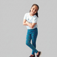 YAKSHI Girls Pure Cotton Legging 220 GSM | Cute Dinosaur Print, Persian Blue Soft | Stretchy Pants