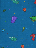 YAKSHI Girls Pure Cotton Legging 220 GSM | Cute Dinosaur Print, Persian Blue Soft | Stretchy Pants