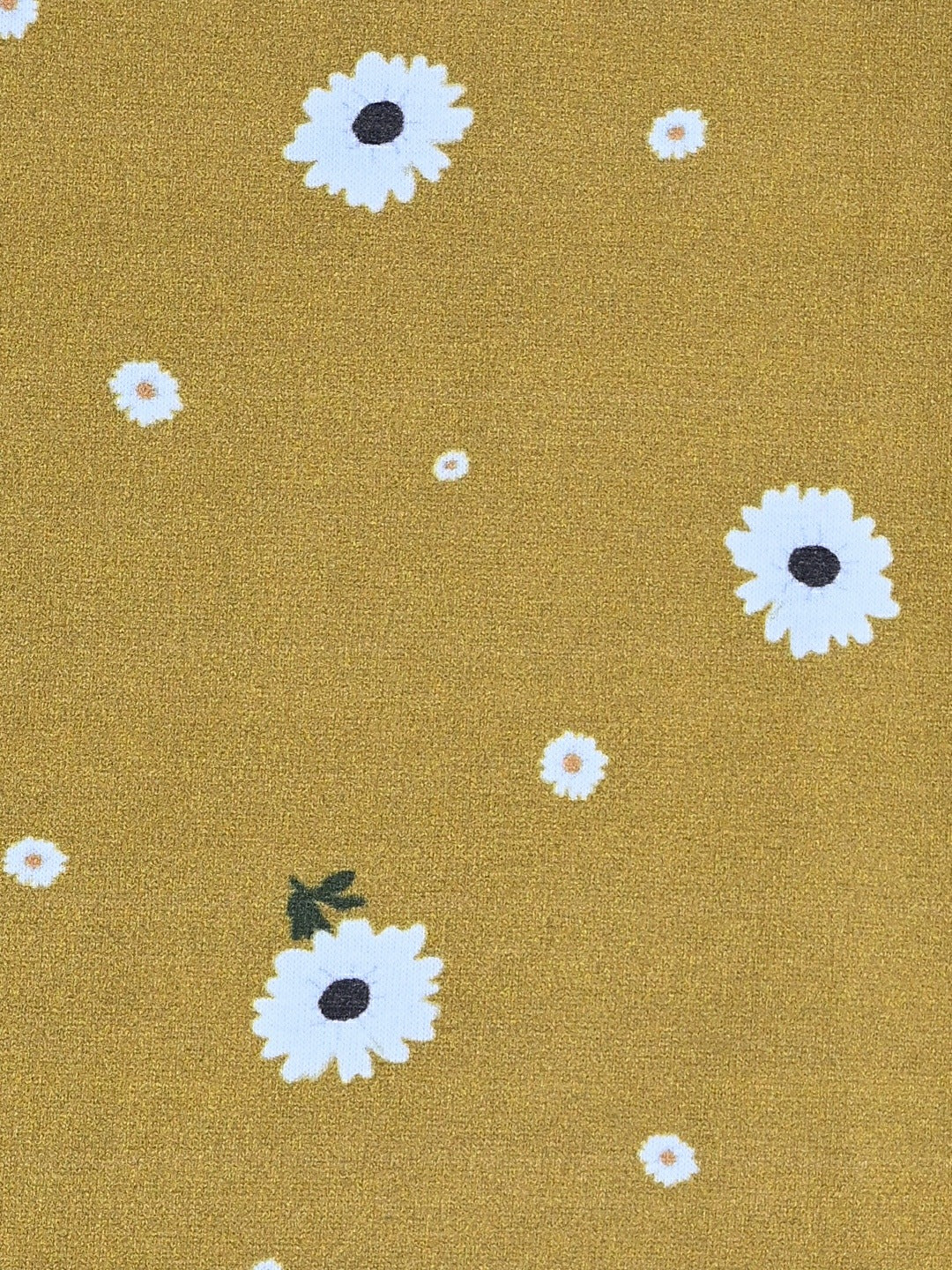 YAKSHI Girls Pure Cotton Legging 220 GSM | Floral Print, Ecru Yellow Soft | Stretchy Everyday Wear Pants