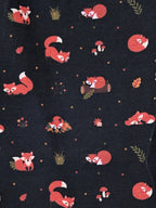 YAKSHI Girls Pure Cotton Legging 220 GSM | Cute Fox Print, Black Soft | Stretchy Pants