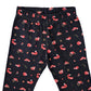 YAKSHI Girls Pure Cotton Legging 220 GSM | Cute Fox Print, Black Soft | Stretchy Pants