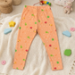 YAKSHI 220 GSM Pure Cotton Kids Legging | Tangelo Fruits Printed Soft | Stretchy Pants for Girls | Comfortable