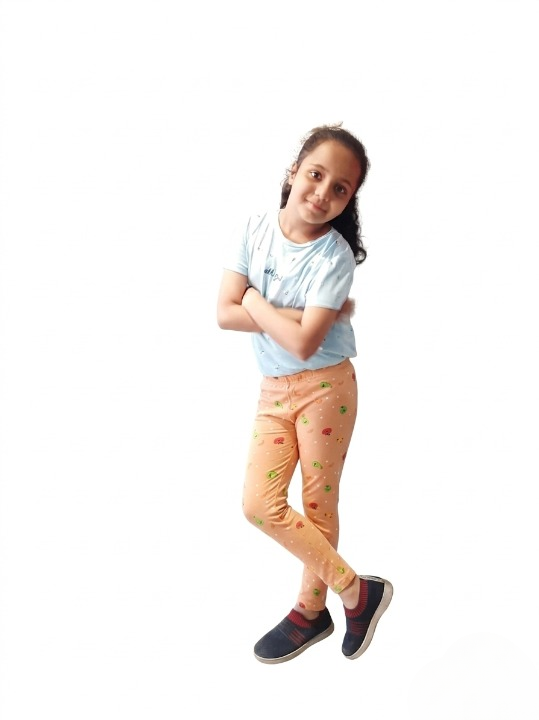 YAKSHI 220 GSM Pure Cotton Kids Legging | Tangelo Fruits Printed Soft | Stretchy Pants for Girls | Comfortable