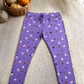 YAKSHI Premium Kids Legging | Lavender Halloween Print, Soft 220 GSM Pure Cotton Comfortable Stretch Wear for Girls