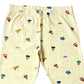 YAKSHI 220 GSM Pure Cotton Kids Legging | Hot Balloon Printed Light Yellow Stretch Pants for Girls | Casual | Daily Use