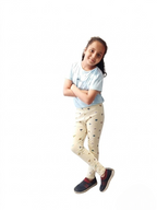YAKSHI 220 GSM Pure Cotton Kids Legging | Hot Balloon Printed Light Yellow Stretch Pants for Girls | Casual | Daily Use