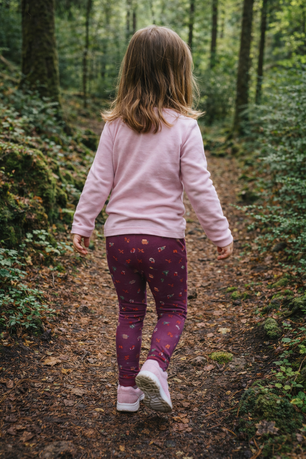 YAKSHI 220 GSM Pure Cotton Kids Legging | Maroon Jungle Print Soft | Stretchy Pants for Girls | Comfortable