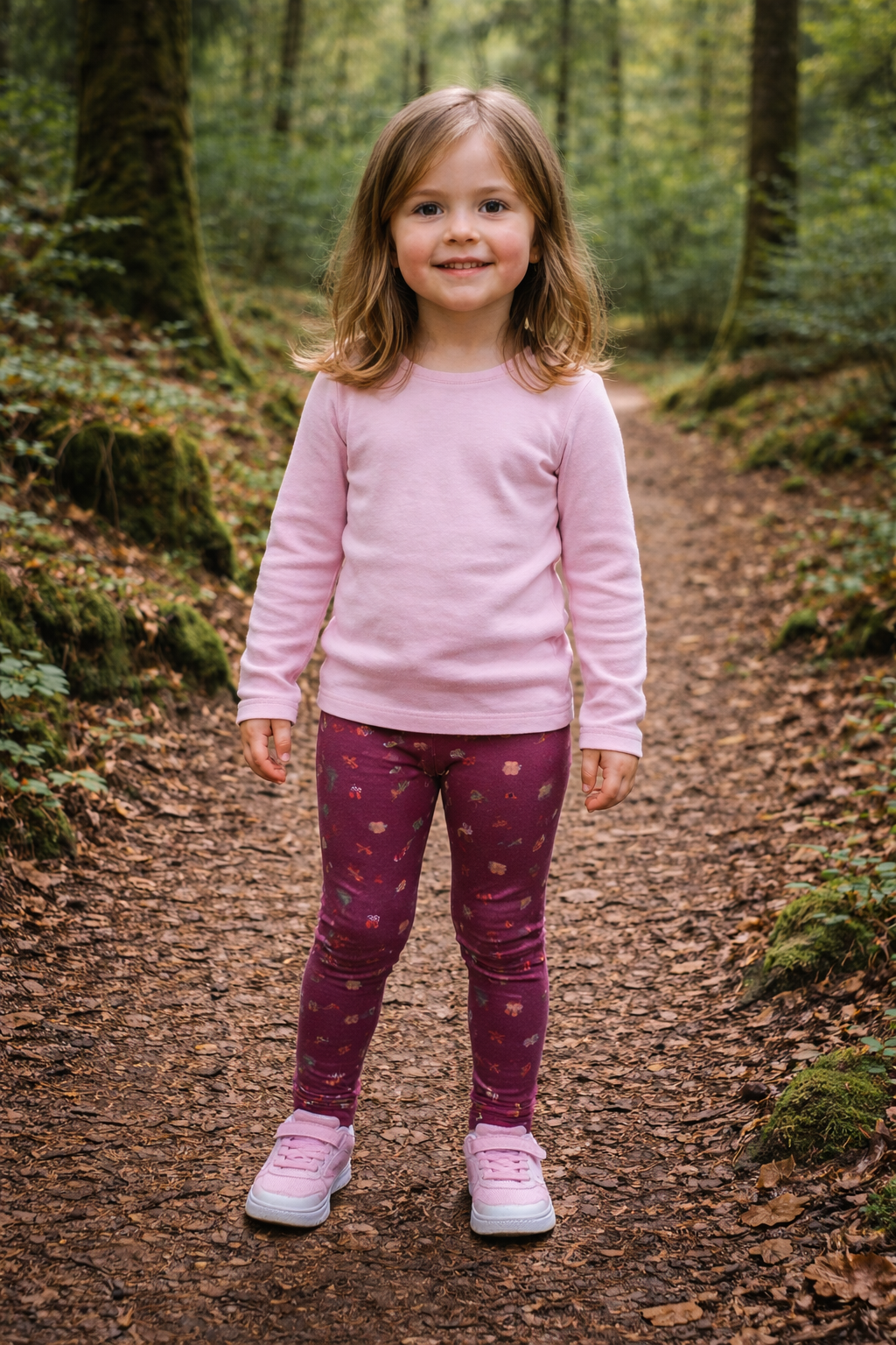 YAKSHI 220 GSM Pure Cotton Kids Legging | Maroon Jungle Print Soft | Stretchy Pants for Girls | Comfortable