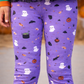 YAKSHI Premium Kids Legging | Lavender Halloween Print, Soft 220 GSM Pure Cotton Comfortable Stretch Wear for Girls