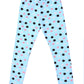 YAKSHI Heavy 220 GSM Pure Cotton Kids Legging | Sky Blue Kitten Print Soft | Durable Stretch Pants for Girls | Long-Lasting Comfort