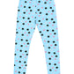 YAKSHI Heavy 220 GSM Pure Cotton Kids Legging | Sky Blue Kitten Print Soft | Durable Stretch Pants for Girls | Long-Lasting Comfort