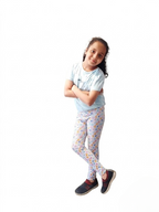 YAKSHI Heavy 220 GSM Pure Cotton Kids Legging | Multi-Color Rabbit Printed Stretch Pants for Girls | Regular Everyday Use