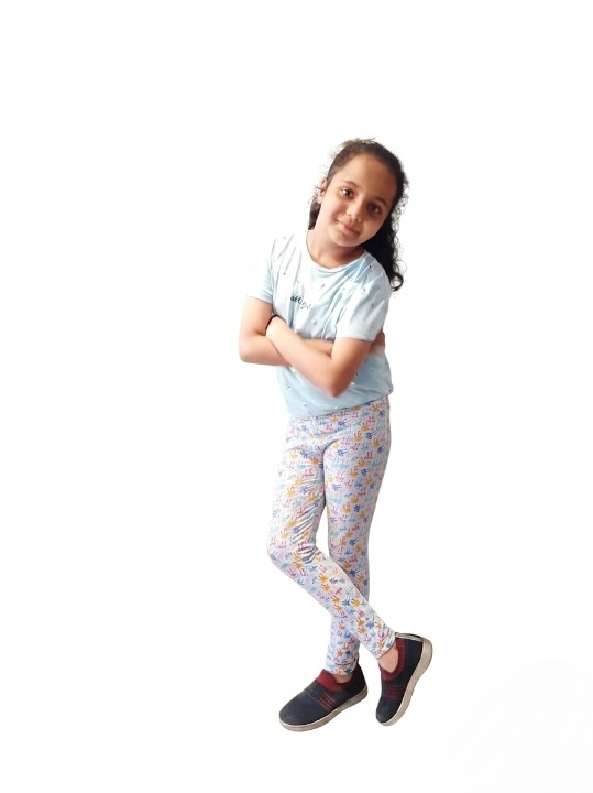 YAKSHI Heavy 220 GSM Pure Cotton Kids Legging | Multi-Color Rabbit Printed Stretch Pants for Girls | Regular Everyday Use