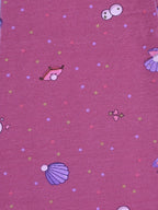YAKSHI Heavy 220 GSM Pure Cotton Kids Legging | Magenta Seashells Print Soft, Durable | Stretchy Pants for Girls | Ideal for Regular Long Use