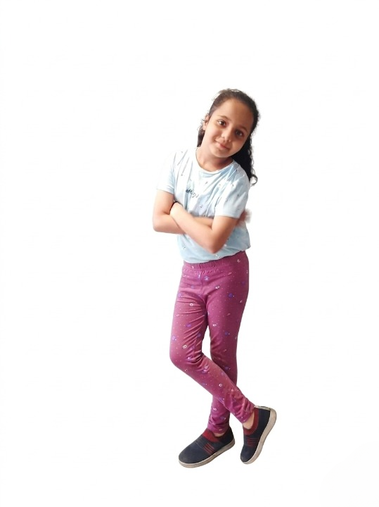 YAKSHI Heavy 220 GSM Pure Cotton Kids Legging | Magenta Seashells Print Soft, Durable | Stretchy Pants for Girls | Ideal for Regular Long Use