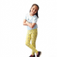 YAKSHI Girls Pure Cotton Legging 220 GSM | Snoopy Printed Pigment Yellow Soft, Strong | Durable Everyday Wear Pants
