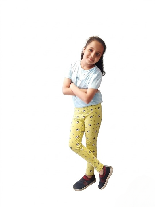 YAKSHI Girls Pure Cotton Legging 220 GSM | Snoopy Printed Pigment Yellow Soft, Strong | Durable Everyday Wear Pants