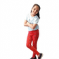 YAKSHI Heavy 220 GSM Pure Cotton Kids Legging | Red Snowman Print Soft, Durable | Stretchy Pants for Girls | Ideal for Regular Long Use