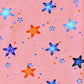 YAKSHI Salmon Pink Starfish Print Kids Legging | Heavy 220 GSM Pure Cotton Long-Lasting | Stretchable Bottom Wear for Girls