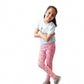 YAKSHI Salmon Pink Starfish Print Kids Legging | Heavy 220 GSM Pure Cotton Long-Lasting | Stretchable Bottom Wear for Girls