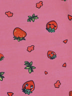 YAKSHI Premium Kids Legging | Mauve Pink Strawberries Print Heavy 220 GSM Pure Cotton Comfortable | Long-Use Wear