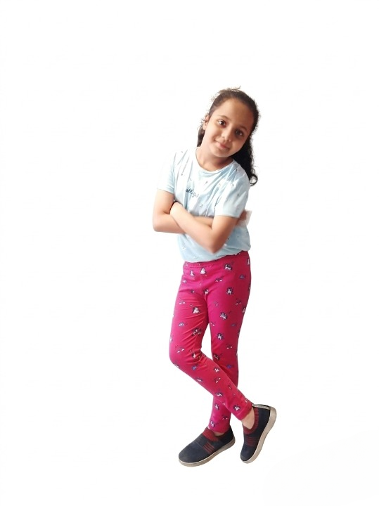 YAKSHI Pink Unicorn Print Kids Legging | Heavy 220 GSM Pure Cotton Long-Lasting | Stretchable Bottom Wear for Girls